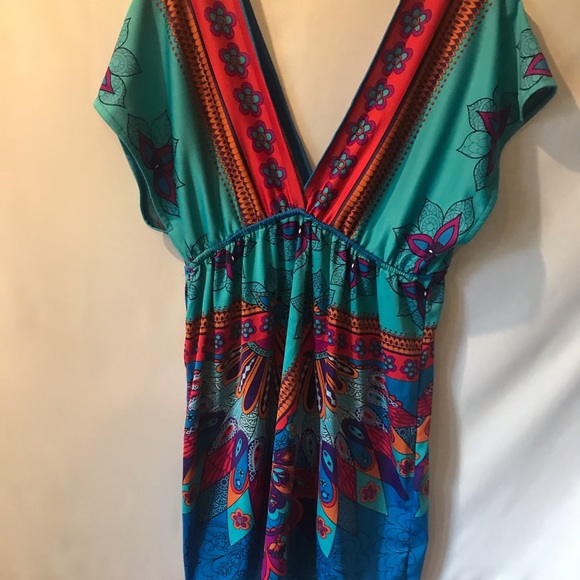 Like New She's Cool bright color dress/swim cover - Picture 6 of 6